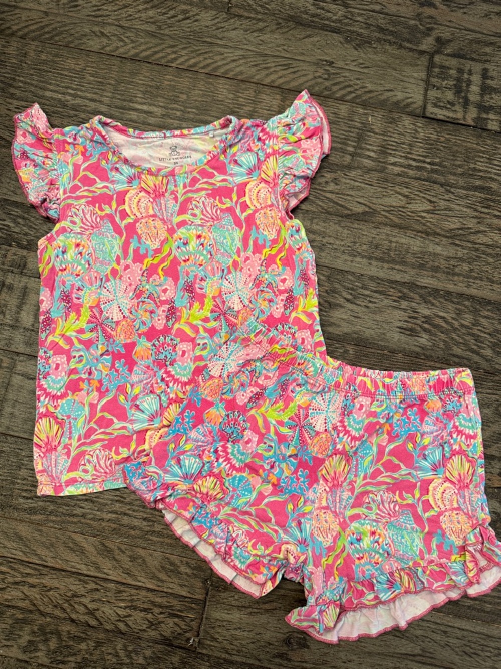 Little Snuggles Ruffled Pajama Set